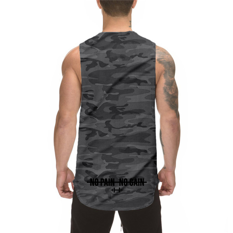 Schnelltrocknendes Tanktop für Herren mit Camouflage-Muster, Rundhalsausschnitt, Fitness-Fit, Sport-Hose, atmungsaktiv, ärmellos, Tanktop für den Sommer, dünn_voghion.com