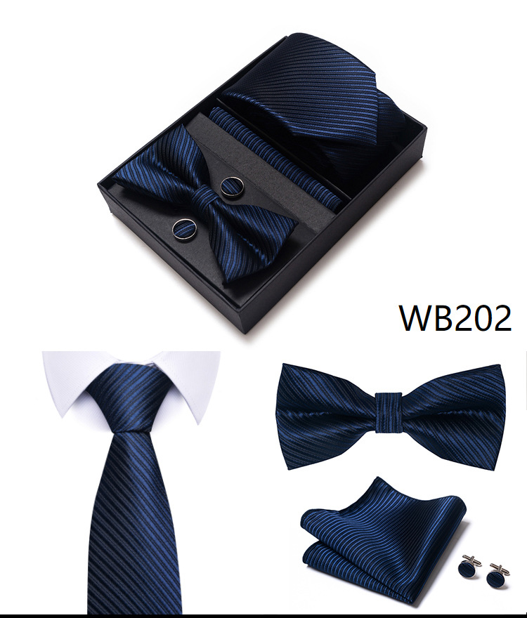 Gravatas e lenços masculinos, conjunto de gravatas masculinas, caixa de presente, 6 peças, gravata formal de negócios, fabricante de guangzhou_voghion.com