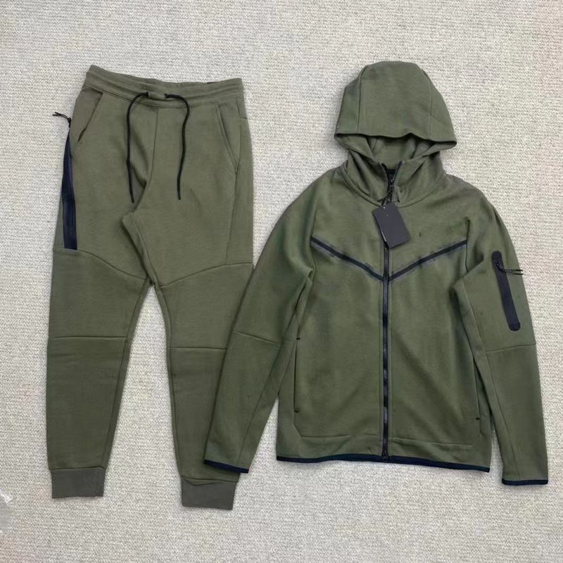 Frühlings- und Herbst-Set aus Kapuzen-Reißverschlusshemd für Herren, neue Sport- und Freizeitkleidung, Jacke und Hose mit kleinem Bein_voghion.com