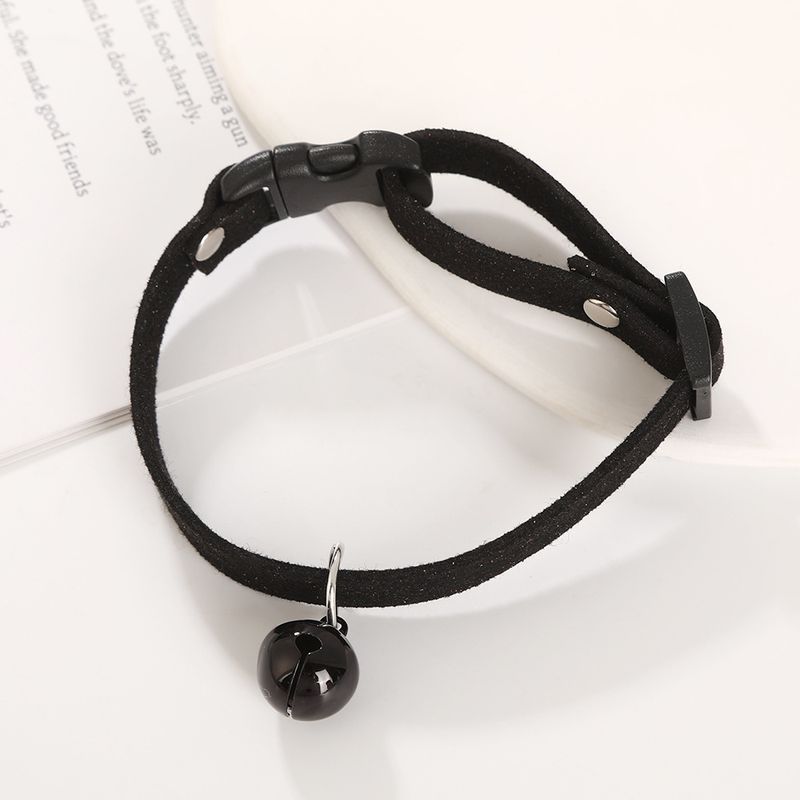 Campanello per gatti in velluto coreano colorato fatto a mano fai da te, collare decorativo per cani, anello regolabile per il collo dell'animale domestico, accessori_voghion.com