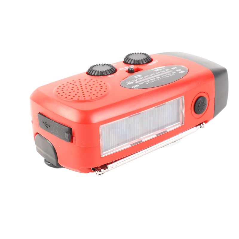 LED Katastrophe Handkurbel Lade Strom Solar AM/FM Für Notfall Licht Radio_voghion.com