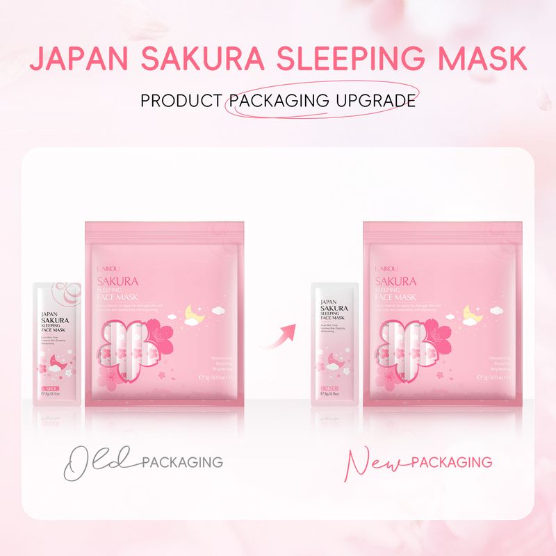 Maschera da notte Laico Sakura, confezione da 1 pezzo, 3 g, prodotti idratanti e idratanti per la cura della pelle_voghion.com