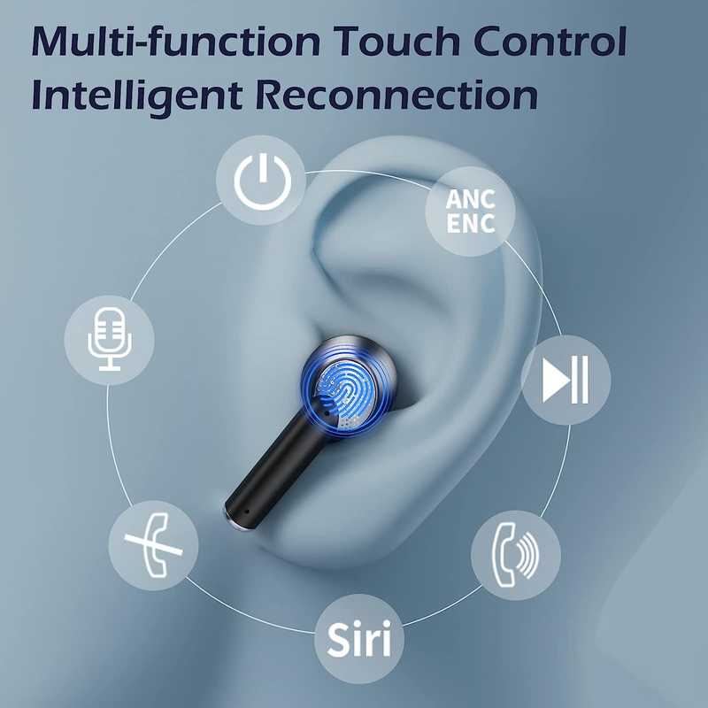 Active Noise Cancelling, Bluetooth 5.3 Earbuds, TWS True Wireless Stereo, ANC ENC, Transparency, Deep Bass, Immersive Sound, in-Ear Headphone_voghion.com