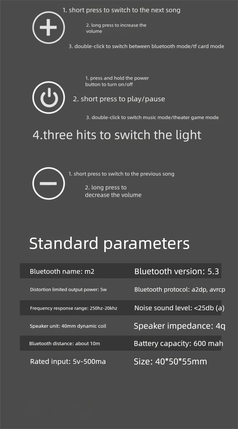 M2 Magnetic Bluetooth Private Mold Mini Subwoofer Gaming Portable Outdoor With Lanyard Speaker_voghion.com