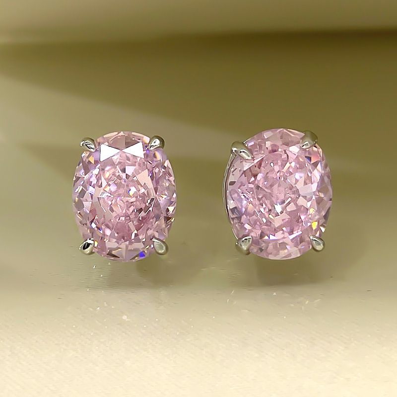 Damessieraden S925 Sterling Zilveren Oorbellen Verguld Zirkonia Optionele Kleur Damesoorbellen Licht Luxe En Veelzijdig Niche Design Oorbellen_voghion.com
