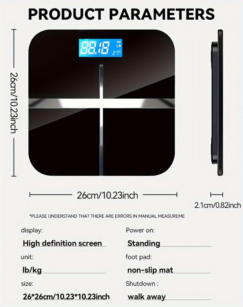 Weight Bathroom Digital Weighing Hine Ultra Wide Platform And Capacity Precise Security Large Number Easy To Read_voghion.com