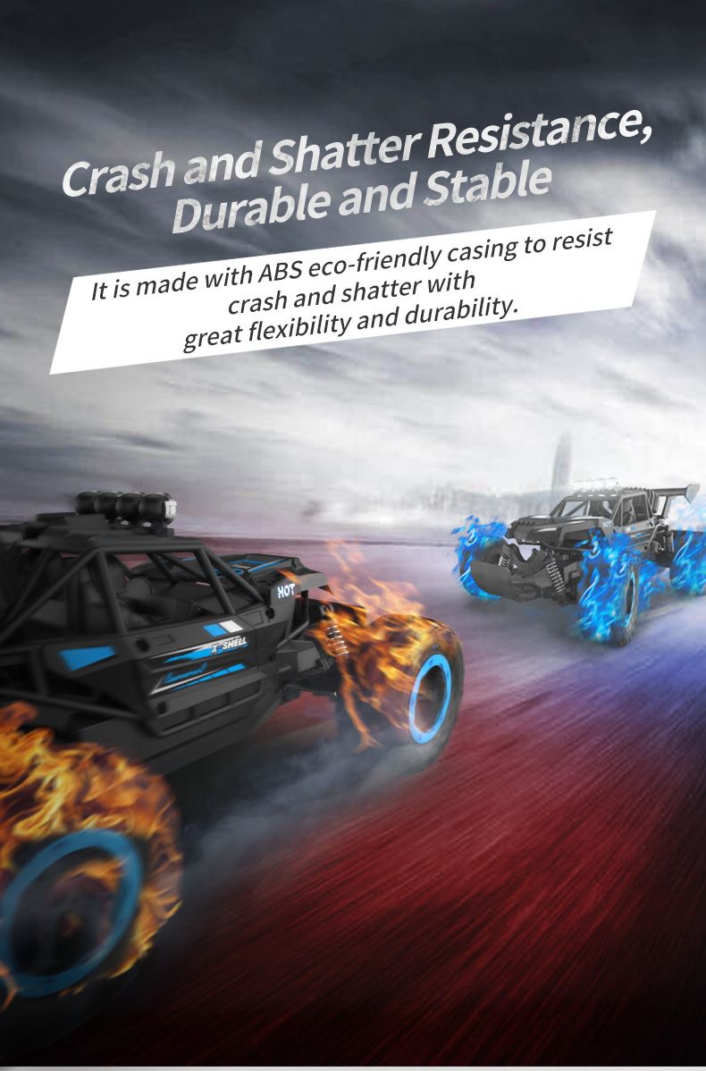RC auta, hračka, pohon všech čtyř kol, terénní auto na dálkové ovládání, 2,4G, plnohodnotný plyn, plochý běh, závodní vysokorychlostní auto_voghion.com