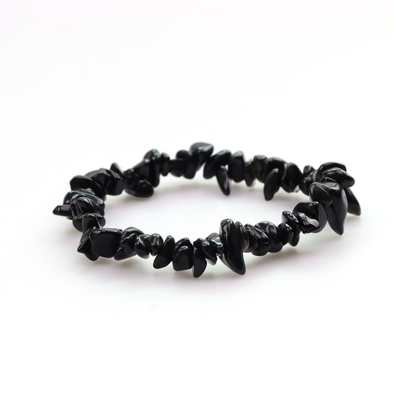 Bracelet en agate et améthyste curative – Pierres précieuses naturelles irrégulières, bijou extensible équilibrant les chakras (réglable de 19 cm, coffret cadeau)_voghion.com