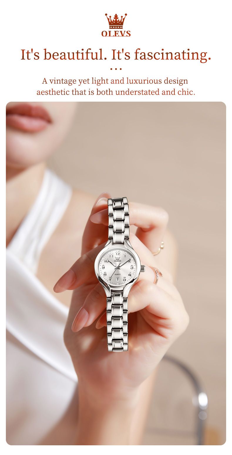 OLEVS 3650 Orologio da donna elegante, orologio al quarzo di lusso, orologio da donna con bracciale, automatico, luminoso, impermeabile e digitale, con data_voghion.com