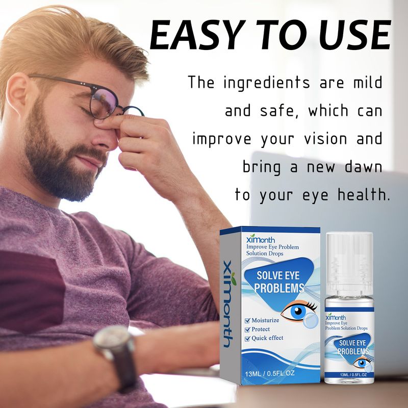 Gotas para ojos miopes Ximonth para la fatiga ocular, hinchazón y visión borrosa. Gotas suaves para los ojos._voghion.com