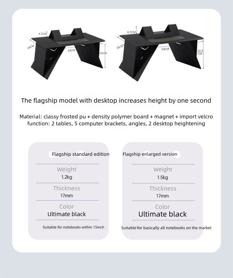 Portable Laptop Tablet Holder Bedside Invisible Stand Foldable Mobile Small Desk Board_voghion.com