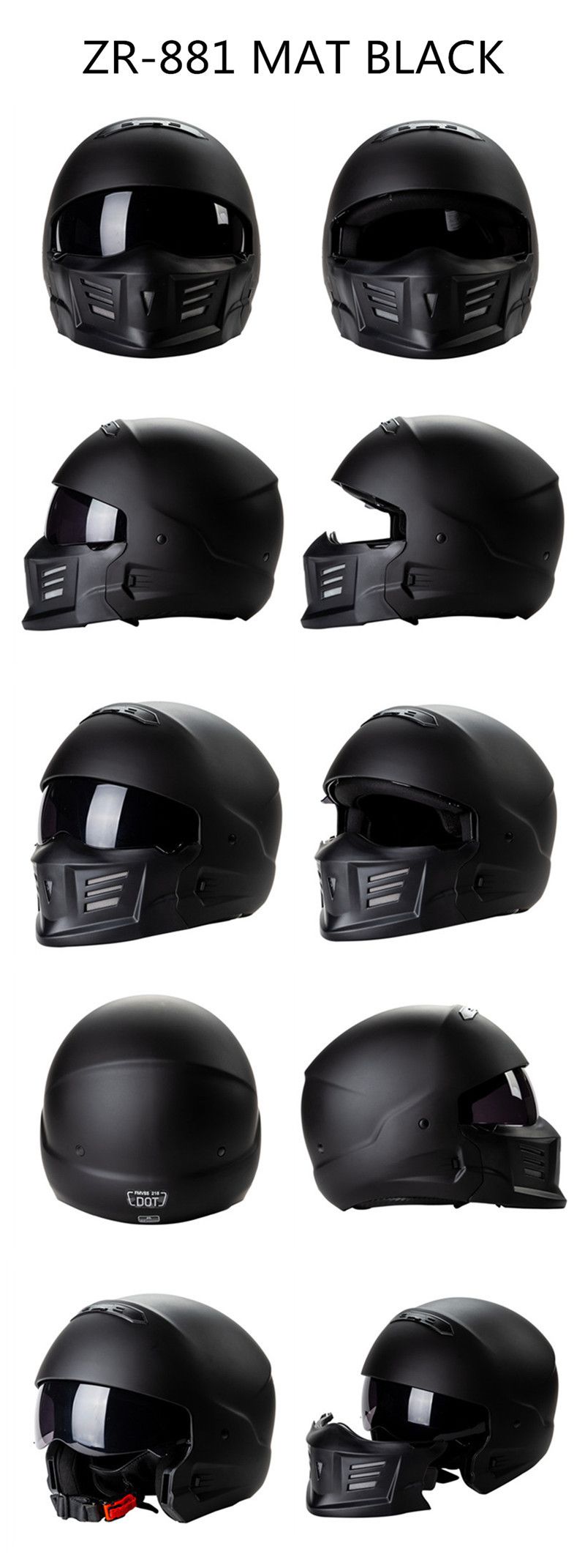 Scorpion helmet Vader helmet Motorcycle helmet for both men and women_voghion.com