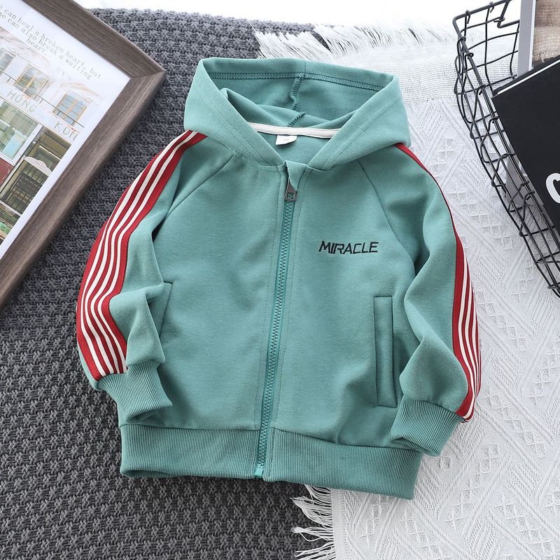 Abbigliamento versione coreana, felpa con cappuccio per ragazzi, felpa con cappuccio per neonati, giacca per bambini, cappuccio con cerniera, parte superiore con cerniera_voghion.com