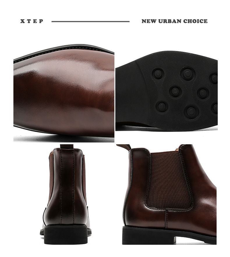 Retro Handgemachte Spitzschuhe Gentleman Chelsea Boots Herrenschuhe Lässige Kurze Stiefel Polierte Martin Boots_voghion.com
