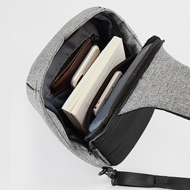 Borsa a tracolla in tela multifunzionale antifurto casual da uomo, a spalla singola, 2020_voghion.com