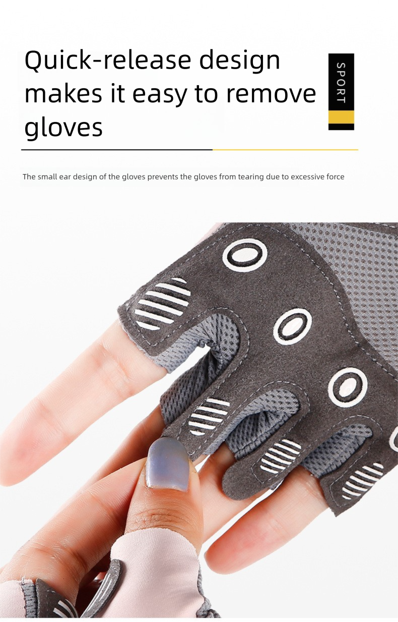 Meias de ginástica femininas com meio dedo, antiderrapantes, resistentes ao desgaste, acolchoadas, com absorção de impacto, em tecido Ice Silk, respiráveis, ideais para ioga._voghion.com