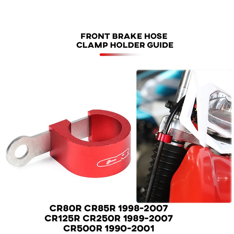 Support de collier de serrage de guide de câble CR125R CR250R pour Honda CR80R CR85R CR500R CR 125R 250R 80R 85R Clip fixe de fil de flexible de frein_voghion.com
