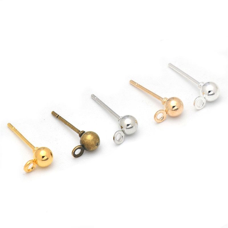 Orecchini Jin Kang Nai Xin, perline, 3/4/5 mm, anello 1,5 mm, 50 pezzi_voghion.com