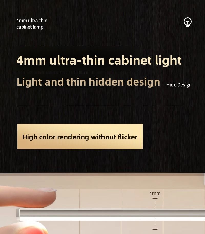 Ultra-thin 4mm No-slot Surface-mounted Wine Sensor With Display Cabinet Can Be 12v24v Layer Board Light Cob_voghion.com