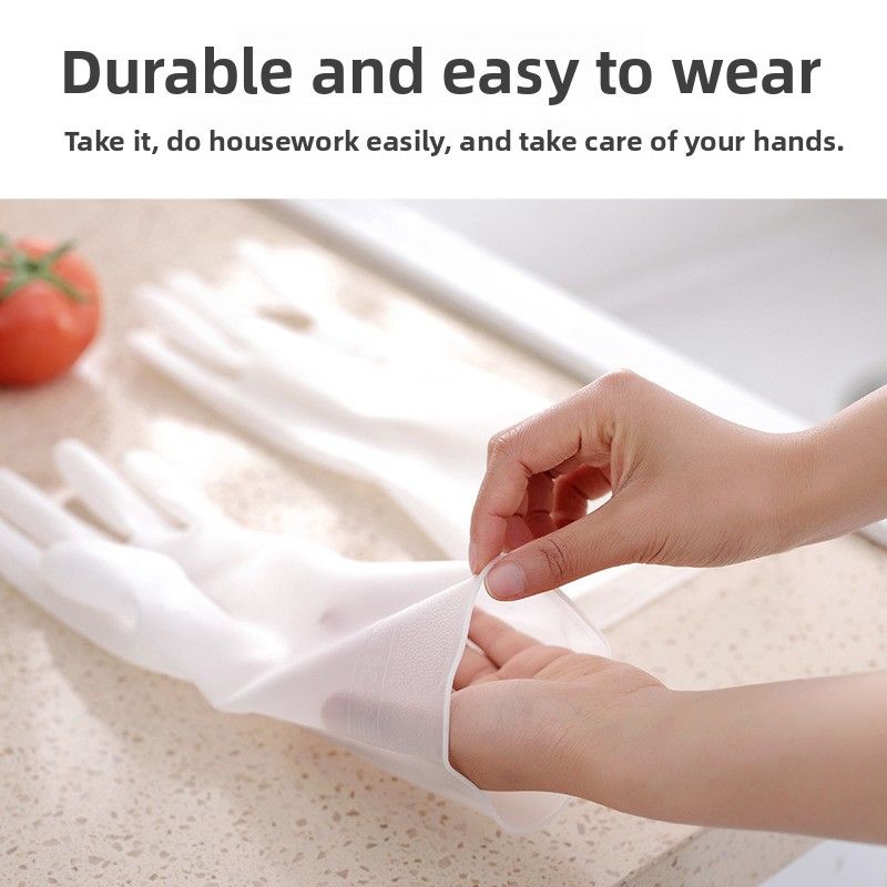 Durable Dishwashing Women, Household Kitchen Latex Cleaning Gloves, Waterproof Rubber For Laundry, Thin Work Gloves_voghion.com