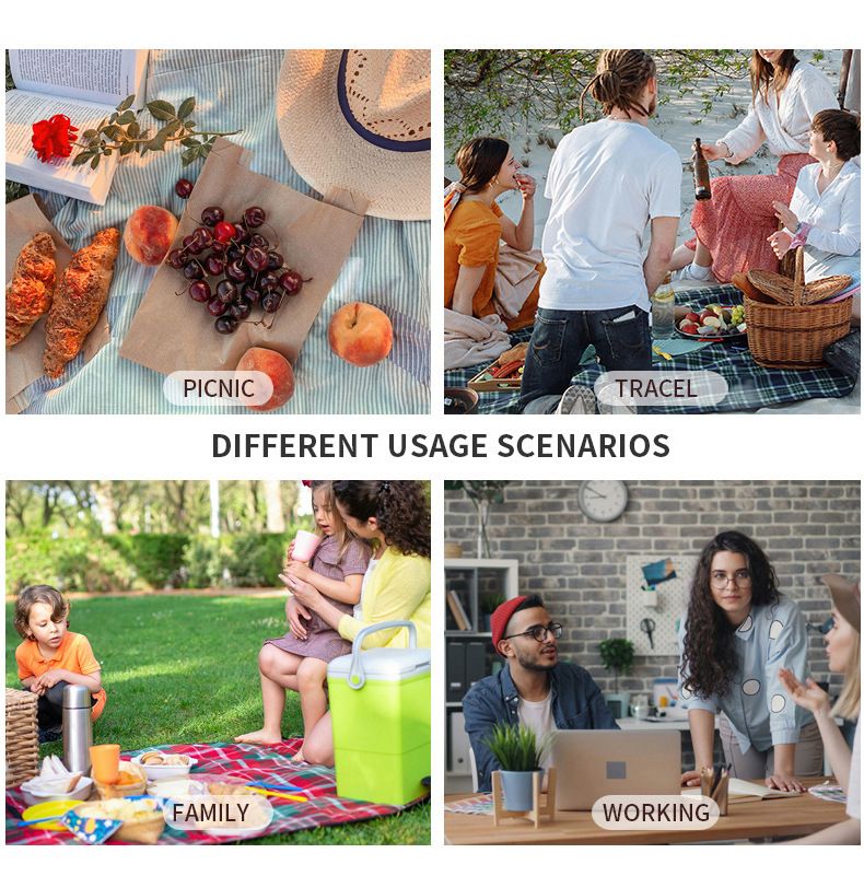 Borsa termica per il pranzo di grande capacità, a doppio strato, per campeggio, picnic, a tracolla, a tenuta stagna, con tracolla regolabile._voghion.com