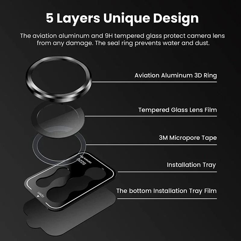 Metalen lensring voor Samsung Galaxy S25 S24 S23 S22 Ultra Plus Z Flip Fold 6 camera beschermhoes gehard glas_voghion.com