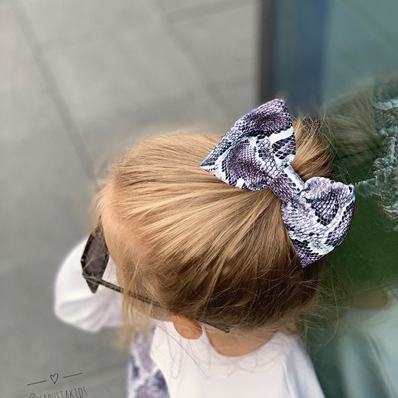 Mother&Kids Bambini e bambine a maniche lunghe con stampa in pelle di serpente, gonna corta, fascia per capelli, abbigliamento per bambini in tre pezzi_voghion.com