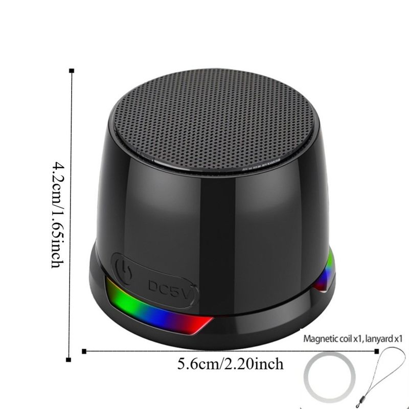 Mini enceinte magnétique Bluetooth 5.3, basses profondes, anti-perte, lumière RVB, design compact, son HD, caisson de basses portable_voghion.com