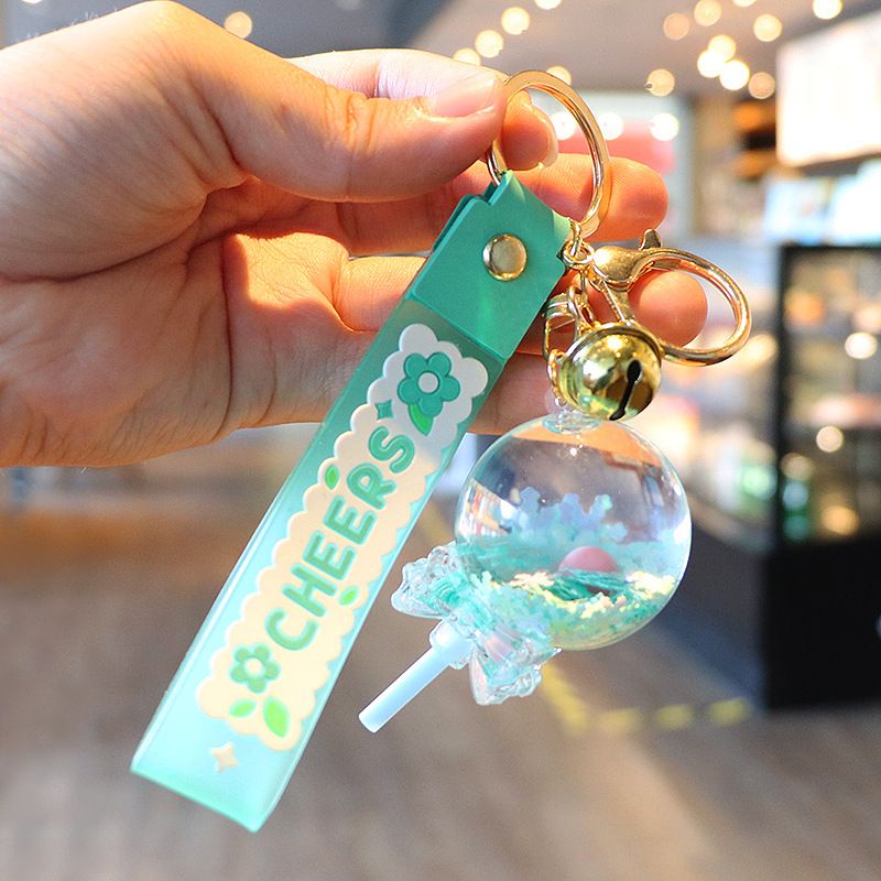 Float into oil maple leaf lollipop drift bottle couple car bag small gift girl pendant keychain_voghion.com