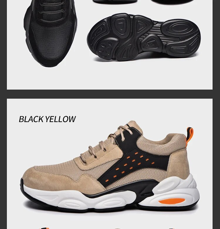 Zapatillas de deporte a prueba de pinchazos para hombre, botas de seguridad indestructibles con punta de acero, zapatos masculinos_voghion.com