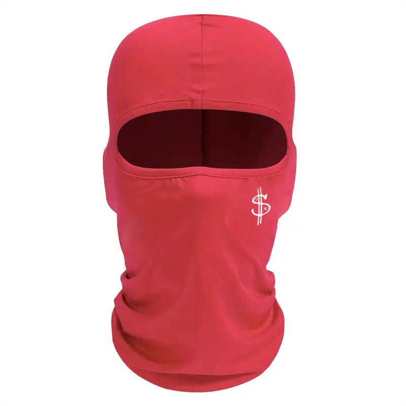 Recomendado SHEIN/Temu Pasamontañas estampado de moda transpirable para ciclismo al aire libre, máscara facial con protección solar_voghion.com