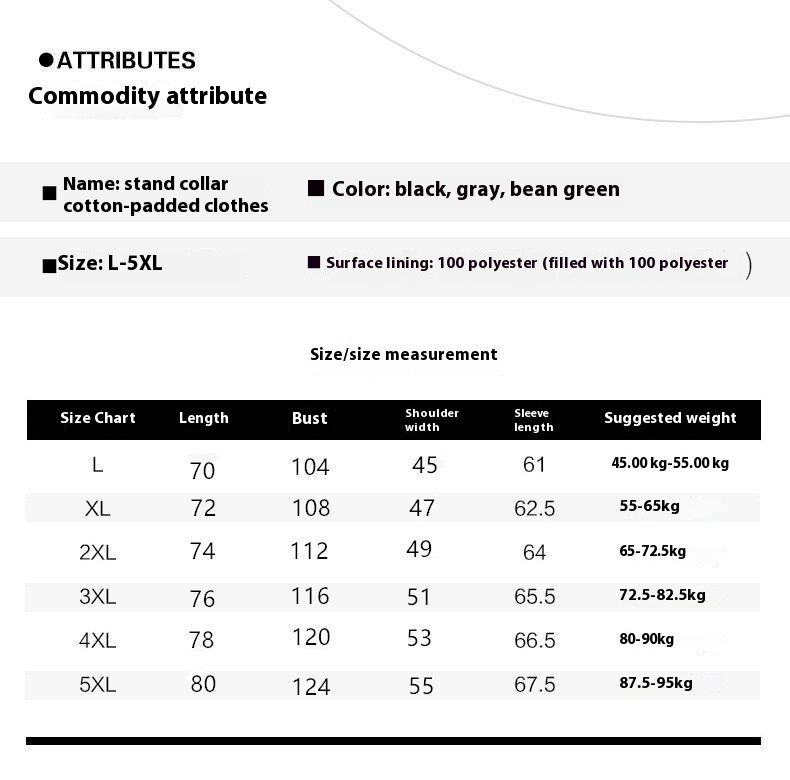 Giacca da uomo invernale nuova alla moda stile corto collo alto caldo da uomo in cotone_voghion.com
