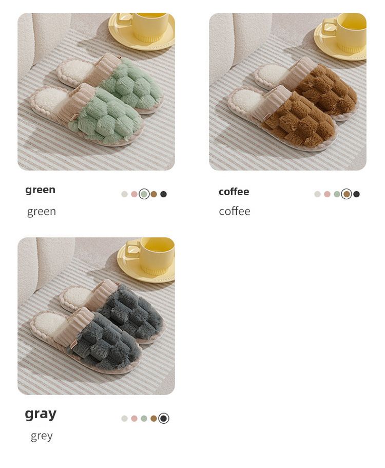 Ciabatte da donna invernali per interni e per la casa, per saloni di bellezza, per coppie, calde e soffici, in cotone, con tacco a spillo, per uomini Yuezi_voghion.com