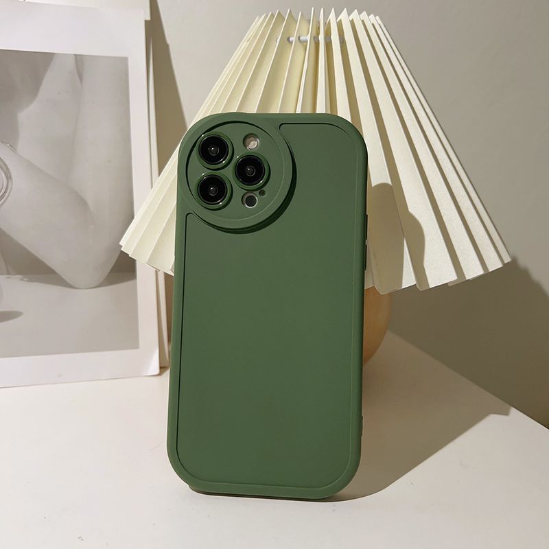 15/14/13/12/11/X Series Compatible Premium Retro Green TPU Phone Case - Stylish, Durable, Shock-Absorbing, and Ultra-Thin - Perfect for Users_voghion.com