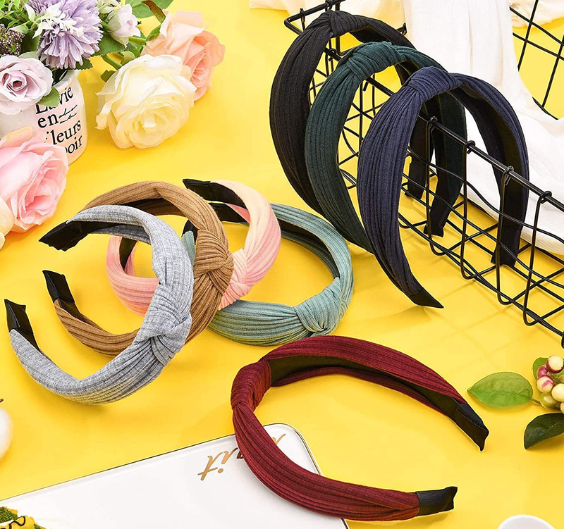 Fascia turbante con nodo Fascia in tessuto antiscivolo da donna Fascia nodo euro-americana Fascia elastica_voghion.com