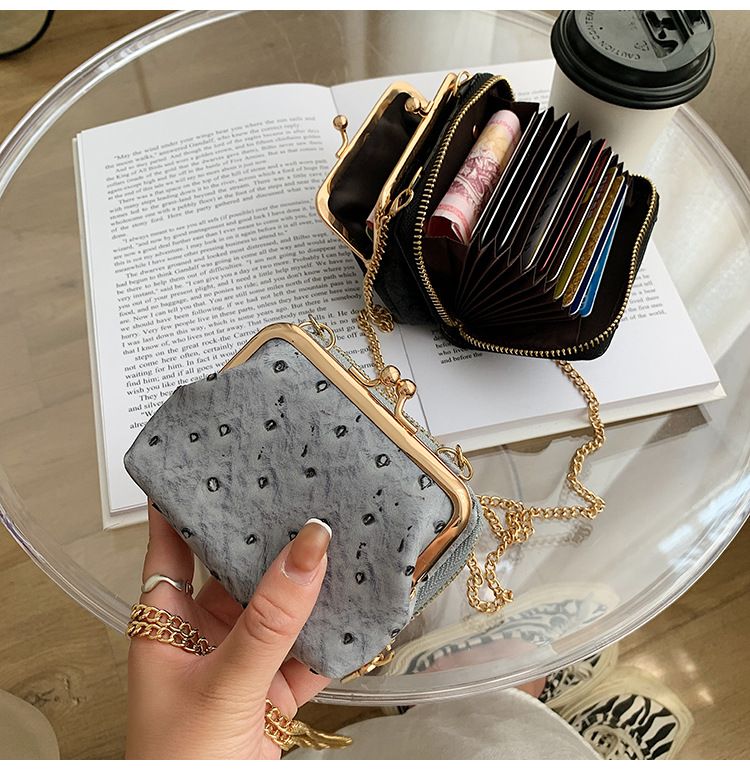 Torebka damska na jedno ramię, wzór strusia, mała torebka typu crossbody, tekstura popularna_voghion.com