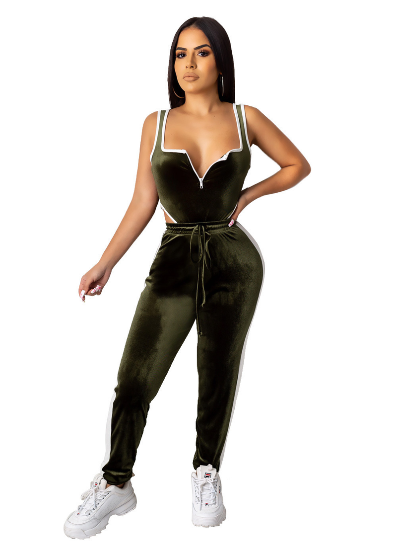Women's top leotard canary jogging tracksuit two-piece_voghion.com