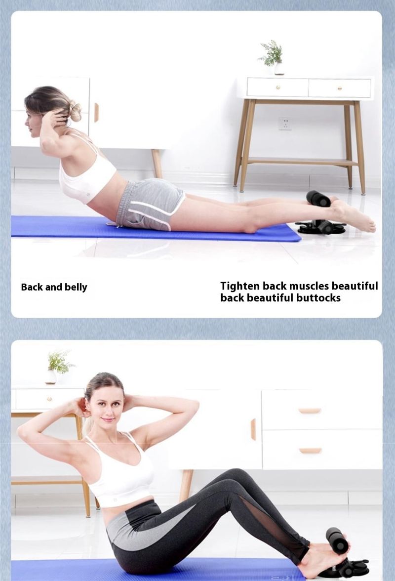 Fest installiertes Sit-Assist-Gerät, Saugnapf-Roller, Bauchmuskeltrainingsgerät, Sit-Up-Artefakt für den Haushalt_voghion.com