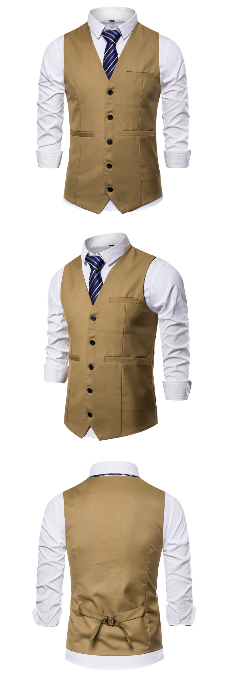 colete masculino de cor sólida, tamanho grande, colete casual, colete masculino, jaqueta fina_voghion.com