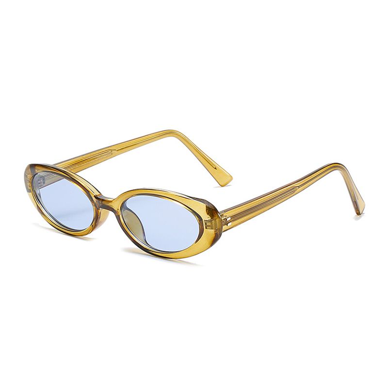 LazyZoom GM Occhiali da sole ovali stretti alla moda femminile, di colore chiaro e sexy_voghion.com