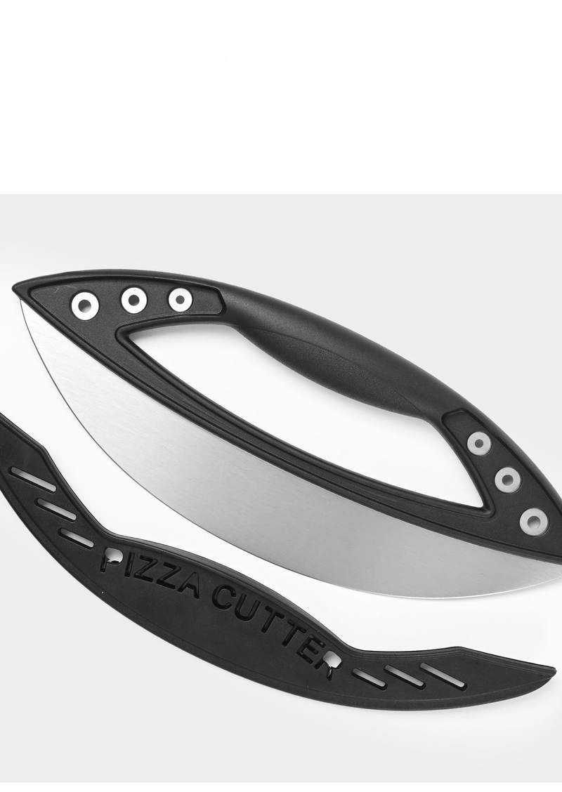 Stainless Steel Cutter Half Round Ring Pizza Herb Large Multi-Functional Slicing Knife Baking Tool_voghion.com