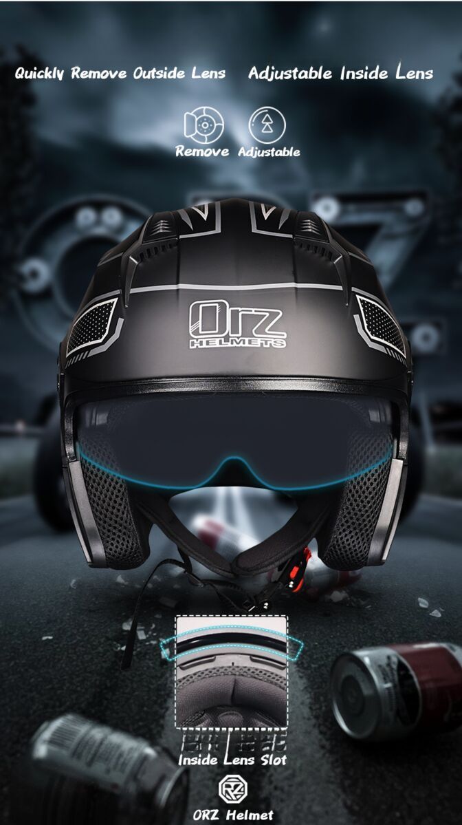 Neuer Helm mit Doppelspiegel für Männer und Frauen, geeignet für alle Jahreszeiten, Winterreiten, Elektrofahrrad, Halbhelm_voghion.com