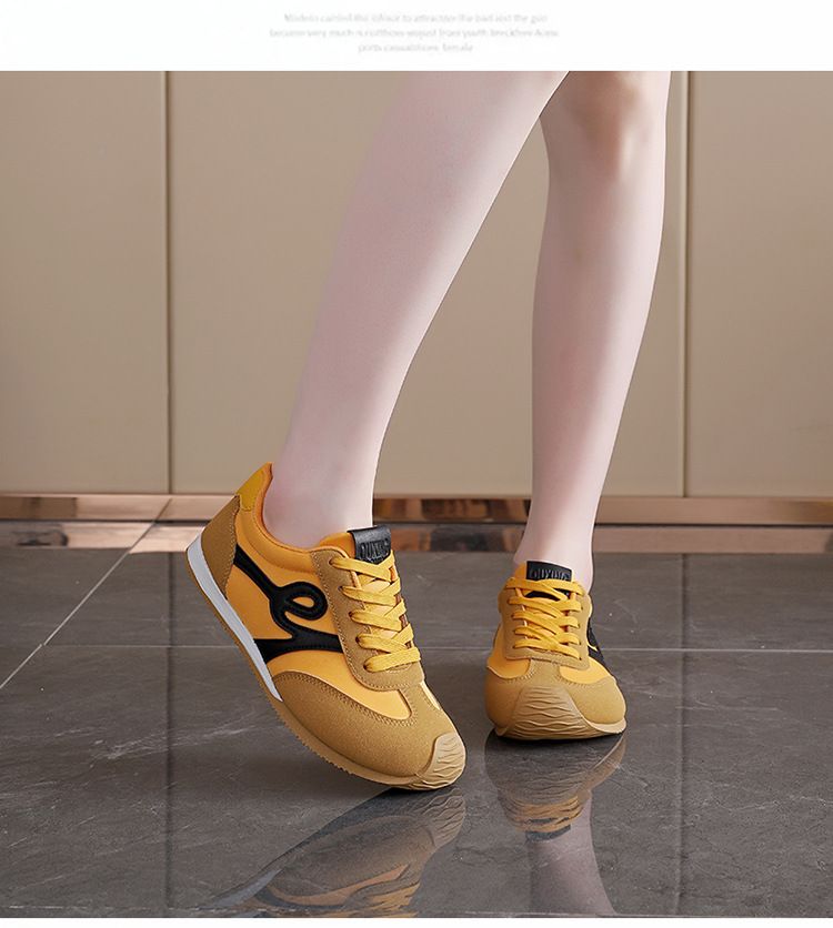 Korean Girl's Training Da Mi Same Style Forrest Gump Shoes 2025 Spring New Flat Sneakers GT2001_voghion.com