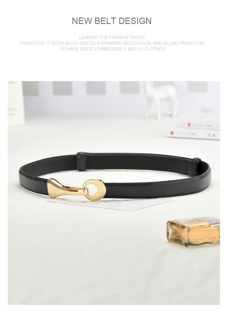 Vintage Adjustment Cowhide Genuine Leather Lazy Personality Belt Dress Coat Decorative Belt_voghion.com