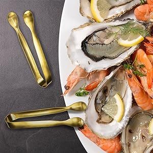 Serviceklemmen voor 12 verpakkingen van voedingskwaliteit - roestvrij staal - catering_voghion.com