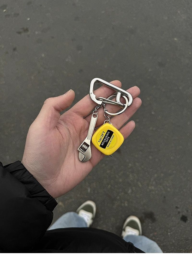 Minimalist Carabiner Keychain With Mini Tape Measure & Tools - Stylish Utility Accessory For Bags & Keys_voghion.com