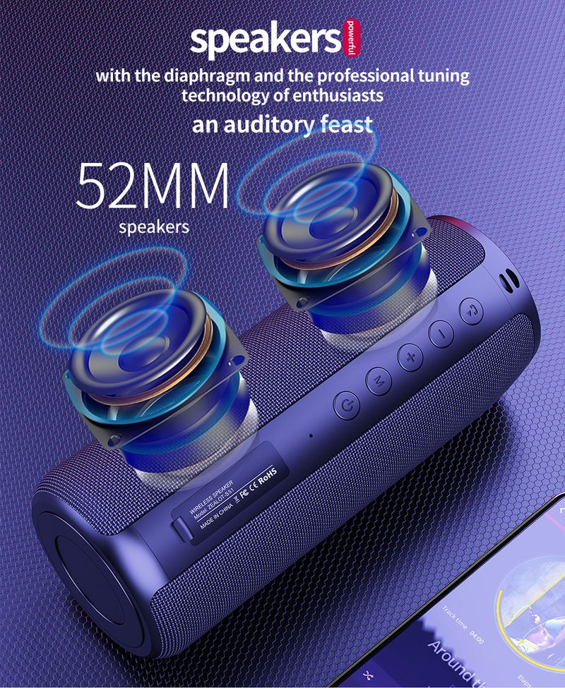 Collection Ijeraar S51 Powerful Bluetooth Speaker Bass Wireless Speakers Subwoofer Waterproof Sound Box Support Tf,_voghion.com