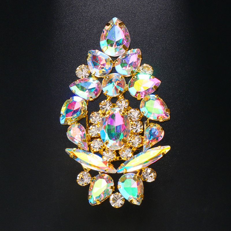 All-match Retro Geometric Gem Colorful ring Women's Hot Selling Exaggerated Oval Opening ring for Children ring_voghion.com