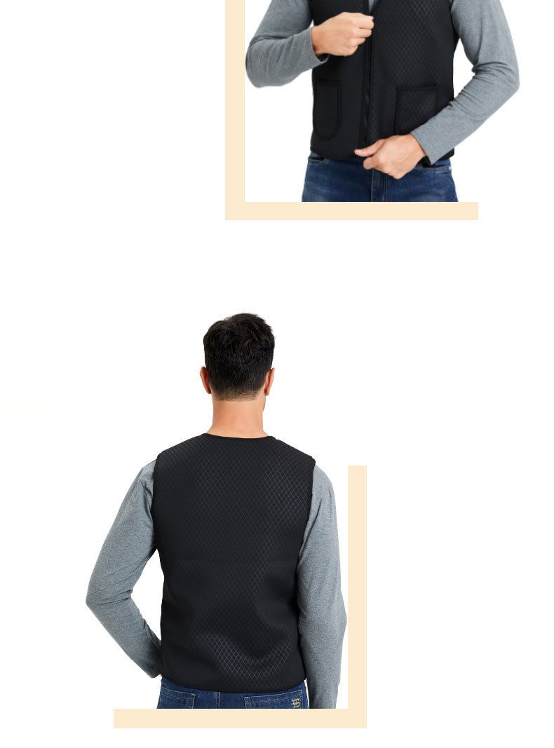 Uomini caldi con riscaldamento elettrico Riscaldamento intelligente, abbigliamento per anziani di mezza età e gilet riscaldabile_voghion.com