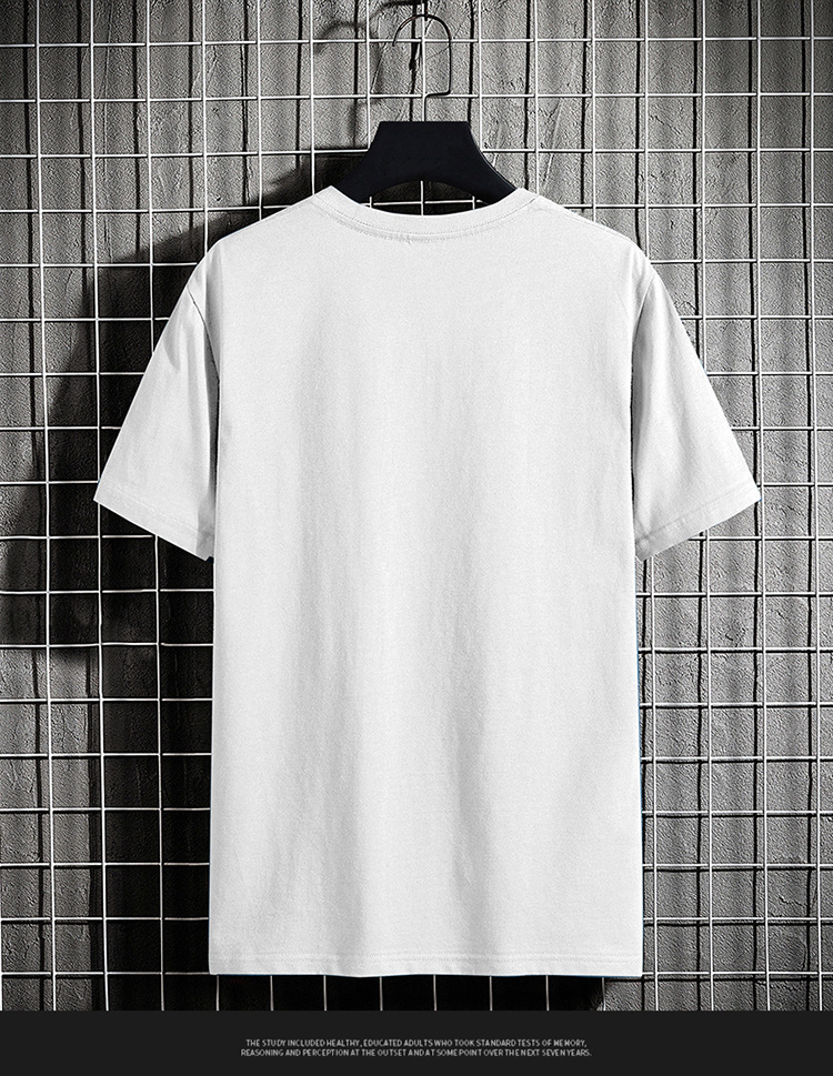 Men S Short Sleeve T Shirt Summer New Trendy Brand Half Men Bottom Loose Round Neck Hong Kong Style Top Clothes Cotton_voghion.com